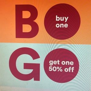 BOGO-50% OFF SECOND ITEM